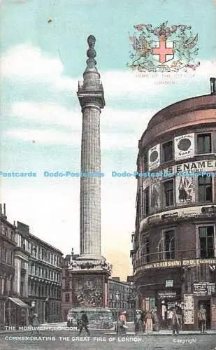 R495618 London The Monument Commemorations the Great Fire of London G D and D L