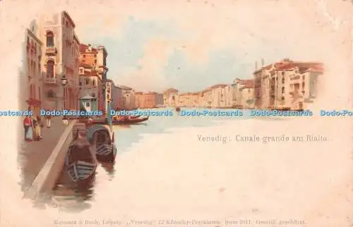 R499149 Venedig Canale Grande am Rialto Meissner und Buch Serie 1011