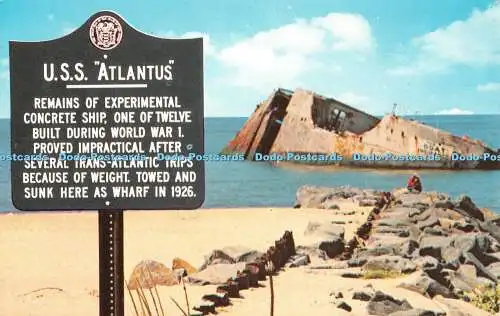 R499184 U S S Atlantus Cape May Point New Jersey Jack Freeman Plastichrome by Co