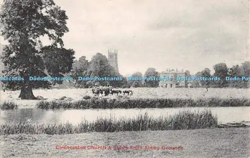 R497499 Kirche und Abtei von Cirencester aus der Serie Abteigelände W D M Cecily