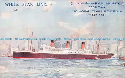 R497521 White Star Line Vierfachschraube R M S Majestic Der größte Dampfgarer der