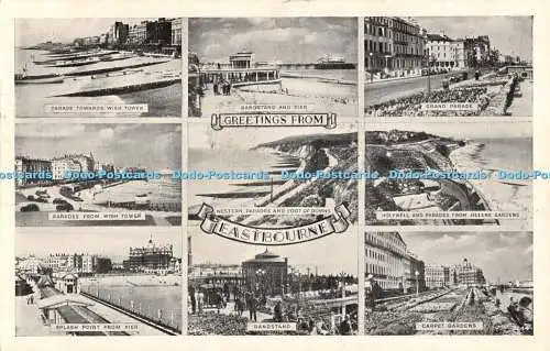 R499334 Grüße vom Eastbourne Bandstand und Pier C Richter Multi View 1958