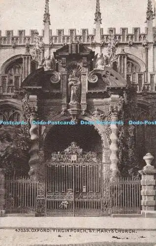 R493990 Oxford Virgin Porch St Mary Church Photochrom Sepiatone Series