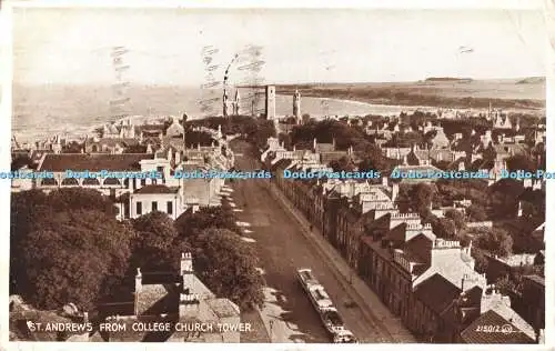 R496002 St Andrews from College Church Tower 215012 Valentines Photo Brown 1934