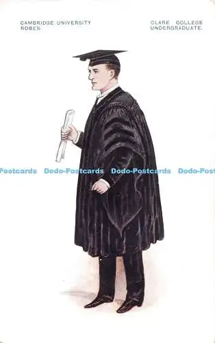 R494063 Cambridge University Robes Clare College Undergraduate G D O