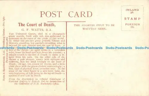 R494084 The Court of Death G F Watts Eyre and Spottiswoode Woodbury Series No 63