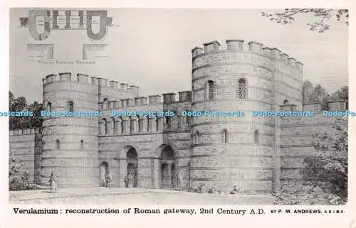 R497840 Verulamium Reconstruction of Roman Gateway Photo Work P M Andrews RP