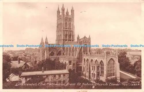 R501061 Gloucester The Cathedral from St Johns Church Tower Frith 642 P Friths S