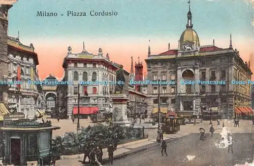 R496267 Milano Piazza Cordusio Uff Rev Stampa Milano N 1526