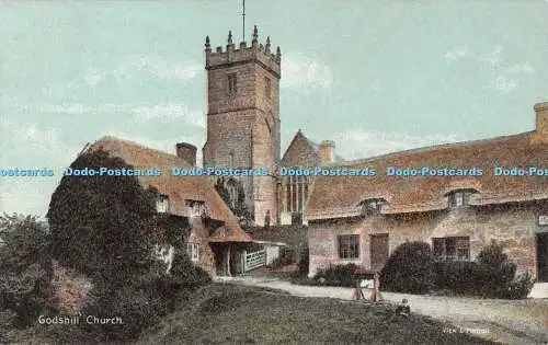 R496306 Godshill Church View and Portrait Fine Art Post Cards Christian Novels P