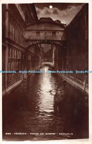 R498044 583 Venezia Ponte dei Sospiri Notturno G Brocca