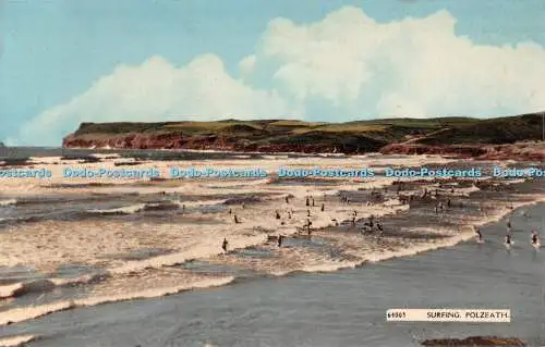R494370 Surfender Polzeath Harvey Barton Postkarte