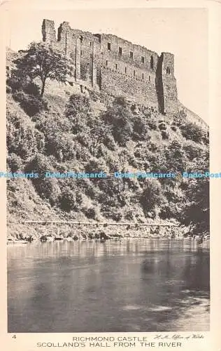 R498056 4 Richmond Castle Scollands Hall vom River H M Office of Works The