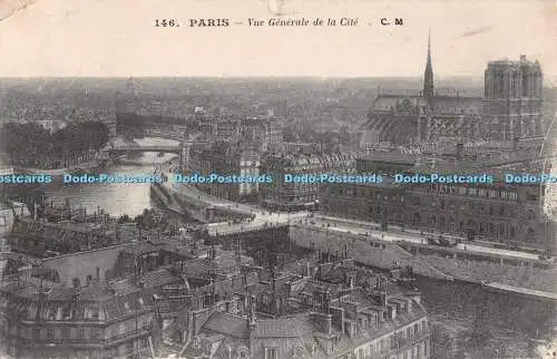 R501227 146 Paris Vue Generale de la Cite C M 1915