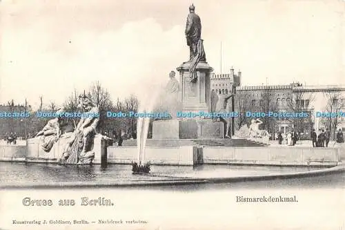 R496366 Gruss aus Berlin Bismarckdenkmal J Goldiner