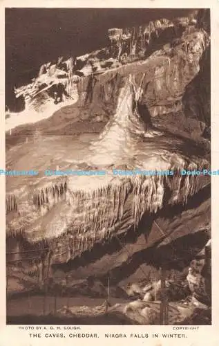 R498204 A G H Gough The Caves Cheddar Niagra Falls in Winter