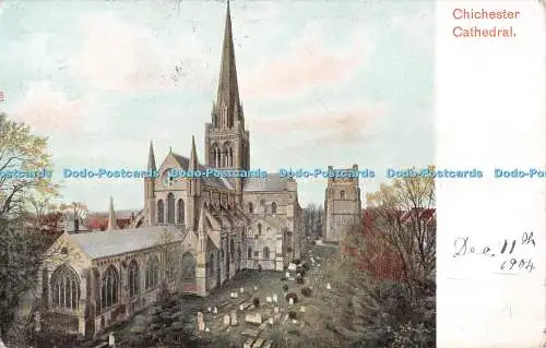 R501370 Chichester Cathedral Autochrom Bildpapier Marke Pfau 1904