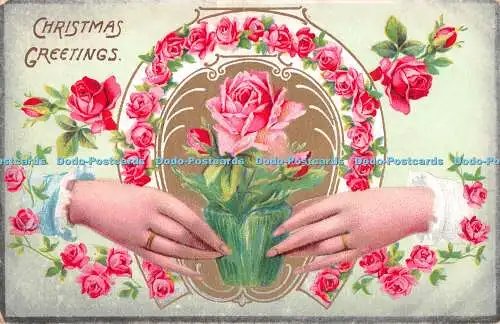 R500012 Weihnachtsgrüße Rosen Serie 3024