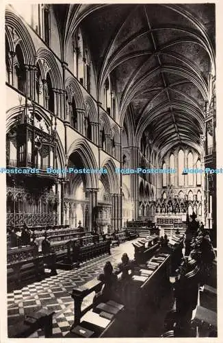 R498326 Blick auf die Nordseite des Chores Worcester Cathedral The Choir Serie 3 Tuck