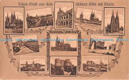 R500117 Eine Gruss aus dem Schonen Köln am Rhein Bruno Hansmann RP Multi View