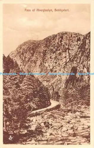 R498374 Pass of Aberglaslyn Beddgelert Picturesque North Wales Tuck Sepia Postca