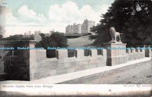 R501639 Alnwick Castle aus Lion Bridge W R und S Reliable Series