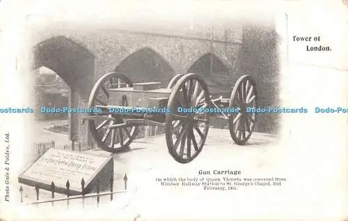 R500527 Tower of London Gun Carriage Gale and Polden The Wellington Series 1904