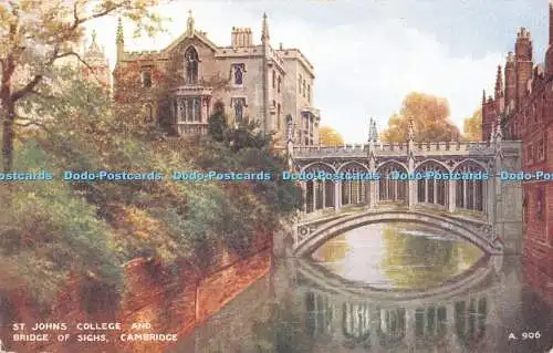 R502059 Cambridge St Johns College und Seufzerbrücke Valentinstag Kunst Farbe Bria