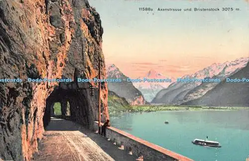 R500735 Axenstrasse und Bristenstock Wehrli Postkarte