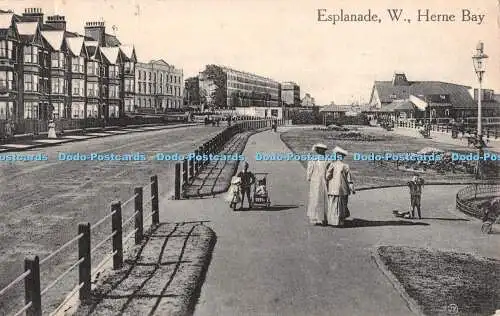 R500873 Herne Bay Esplanade W Valentine Serie 1910