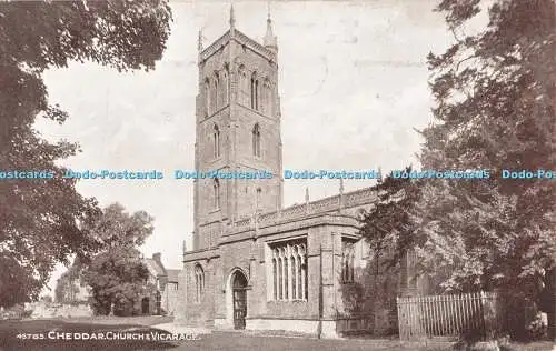 R502310 Cheddar Church and Vicarage F G S Ridge Photochrom