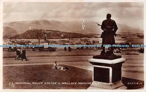 R500986 Stirling S A Memorial Bruce Statue and Wallace Monument Valentine RP