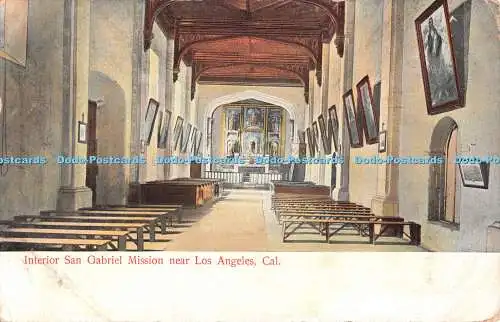 R502337 Interior San Gabriel Mission Near Los Angeles Cal M Rieder No 3059 1907