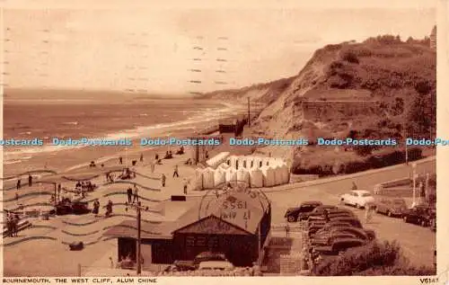 R502422 Bournemouth The West Cliff Alum Chine Photochrom 1955