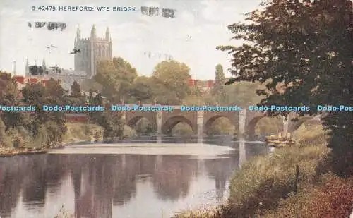 R502716 G 42479 Hereford Wye Bridge Celesque Series Photochrom 1919