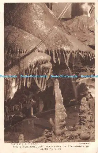 R502926 A G H Gough The Caves Cheddar Mountains of Stalagmit in Aladdins Cave