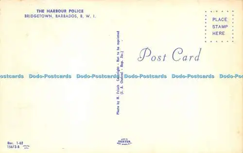 R503279 Barbados Bridgetown B W I The Harbour Police H Frisch Dexter