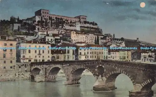 R504029 Verona Ponte della Pietra colla Veduta del Castello S Pietro Uff Rev St