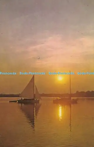 R504086 Sunset at Hickling Broad PT13876 1971