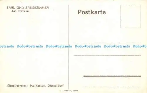 R504473 Saal und Speisezimmer J M Heimann Künstlerverein Malkasten Düsseldorf F