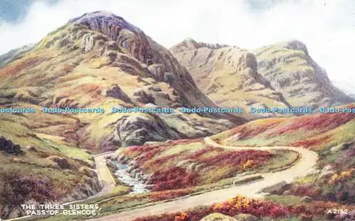 R504474 The Three Sisters Pass of Glencoe A 2132 Art Colour B F C Parr Valentine