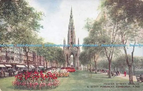 R504475 Princes Street Gardens and Scott Monument Edinburgh A365 Kunstfarbe Bria