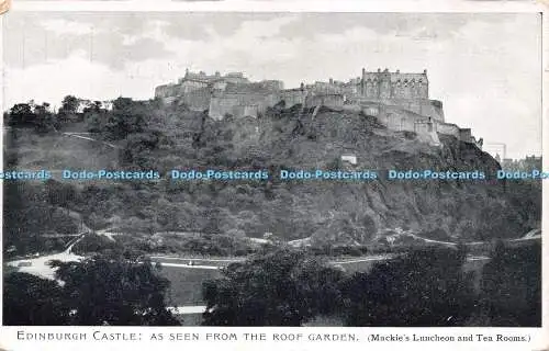 R504572 Edinburgh Castle As Seen from the Roof Garden Mackie Luncheon and Tea Ro