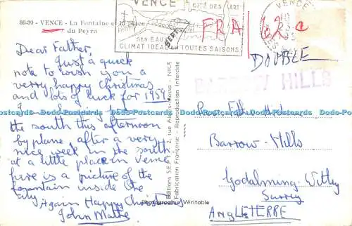 R504698 Vence La Fontaine et la place du Peyra S E P T RP