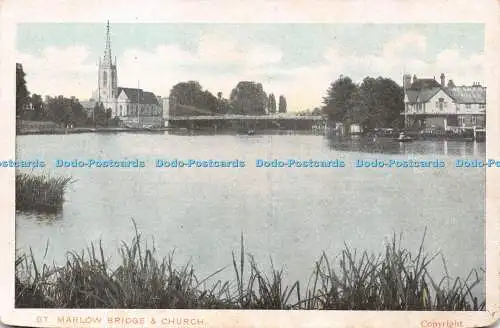 R504762 Gt Marlow Bridge and Church G D and D