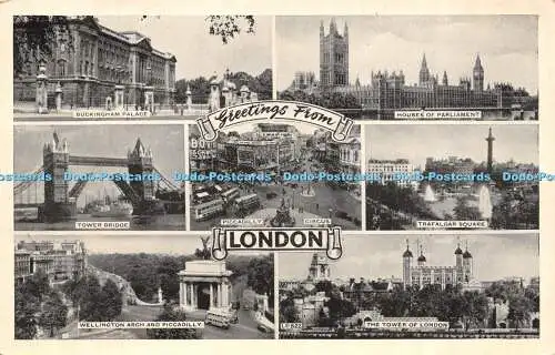 R504800 Grüße aus den London Piccadilly Circus Houses of Parliament Trafalgar S