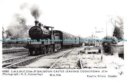 R506567 M3002 L M S N C C No 57 Galgoun Castle Leaving Cookstown JCN H C Casserl