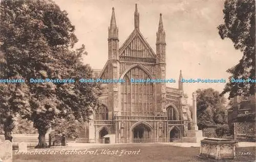 R504911 Winchester Cathedral West Front F Frith No 72489