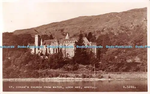 R506715 St Conans Church from Water Loch Awe Argyll B 5392 Valentines RP