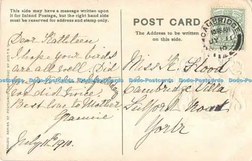 R506739 Cambridge Borough Heraldic Series of Postcards Cambridge No 205 F S O 19